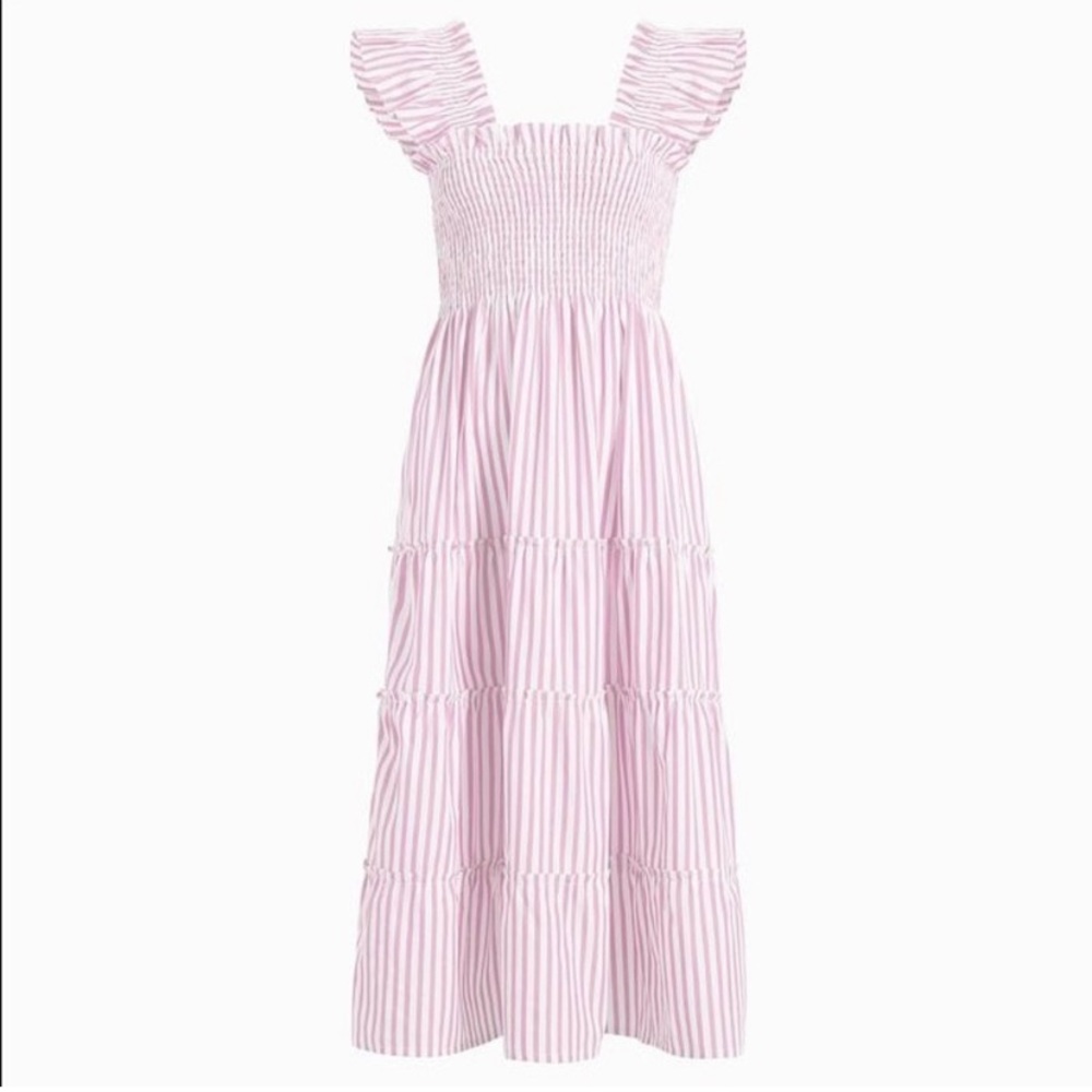 Hill House Home Ellie Nap Dress in Bubblegum Stripe